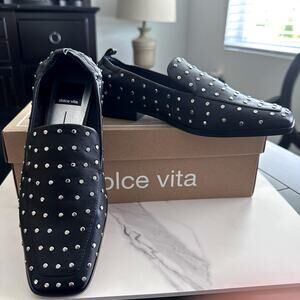 Dolce Vita Beny Stud Black Leather Size 7.5 (MSRP $140) New
